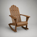 Cadeira de Baloiço Adirondack em Madeira Maciça Castanha, 79 x 92 x 99 cm